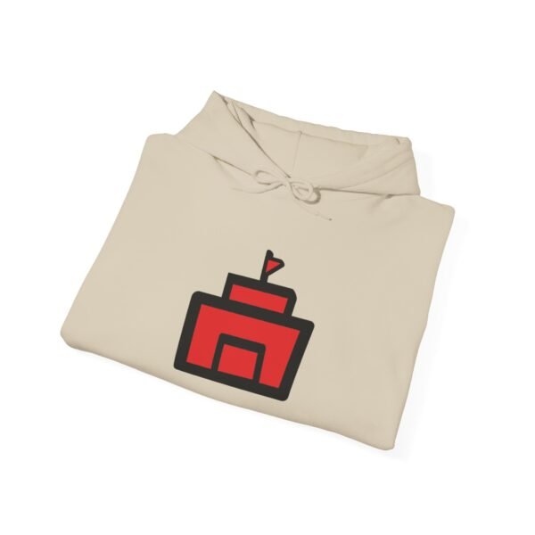 Unisex Heavy Blend Hooded Sweatshirt with Iconic Red Castle Design - Image 10