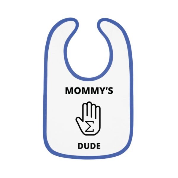 Mommy's "Hand-Sum" Dude Contrast Trim Jersey Bib - Image 7