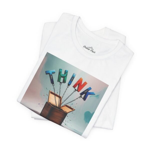 Inspirational Unisex Jersey Tee – "THINK" Graphic - Image 5
