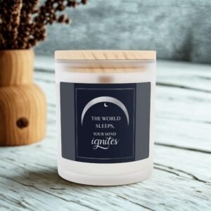 Serene Frosted Glass Candle | 11oz | Mindful Gift for Relaxation & Meditation