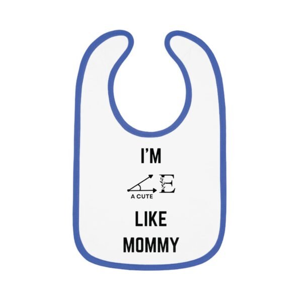"A Cutie" - Mommy's Little Helper Bib - Baby Jersey Bib with Contrast Trim - Image 4