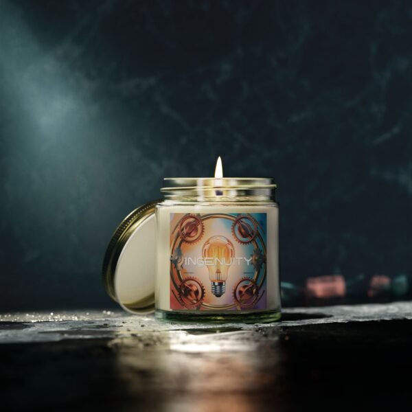 Ingenuity Scented Candle - Coconut Apricot Wax (4oz, 9oz) - Perfect Gift for Innovators & Creatives - Image 4
