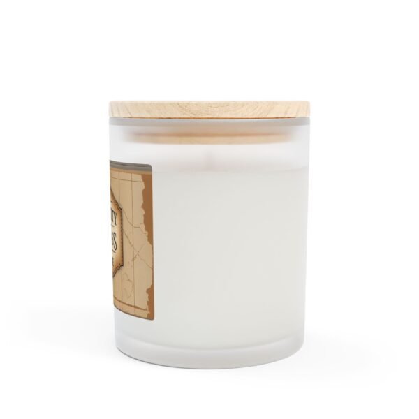 Curiosity Compass Candle - 11oz Frosted Glass Soy Wax Candle for Adventurers - Image 7