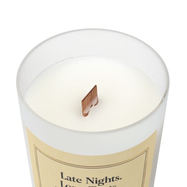 Motivational Candle - Late Nights, Long Texts, Bright Minds - 11oz Frosted Glass - Image 23