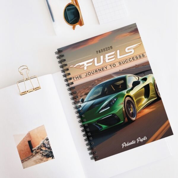 Spiral Notebook - Sports Car Design - Ruled Line - Image 2