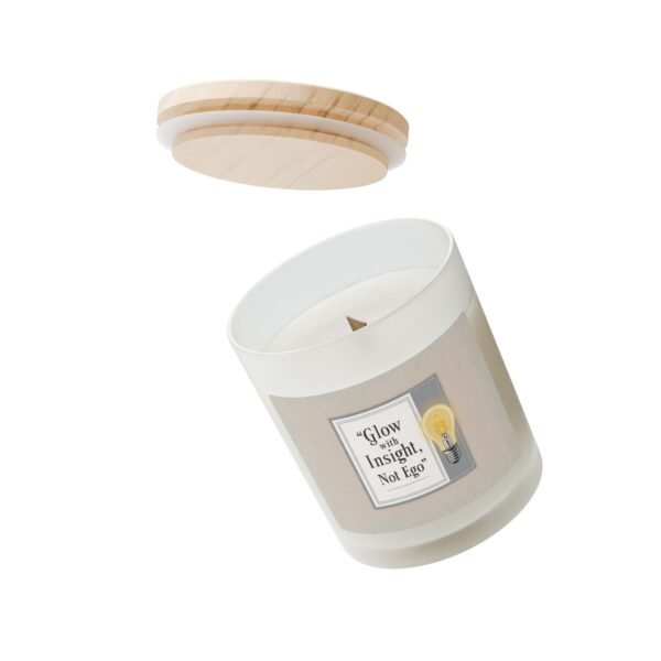 Inspirational Frosted Glass Candle - 11oz "Glow with Insight, Not Ego" - Image 21