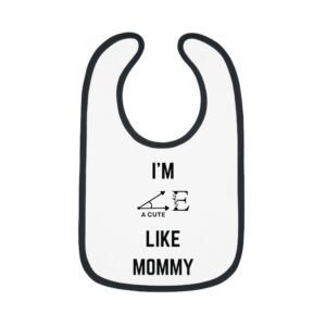 "A Cutie" - Mommy's Little Helper Bib - Baby Jersey Bib with Contrast Trim