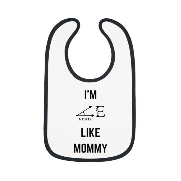 "A Cutie" - Mommy's Little Helper Bib - Baby Jersey Bib with Contrast Trim