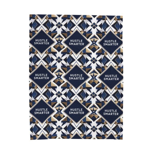 Velveteen Plush Blanket - Geometric Ambition Design - Hustle Smarter - Luxury Home Decor - Image 5