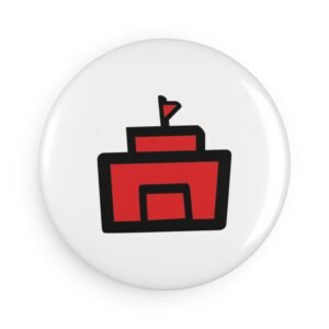 Pedantic Pupils Red Castle Button Magnet - Perfect for Rooms and Gifts