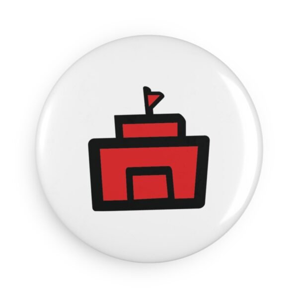 Pedantic Pupils Red Castle Button Magnet - Perfect for Rooms and Gifts