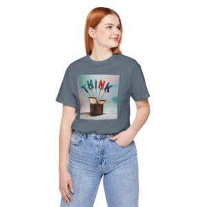 Inspirational Unisex Jersey Tee – "THINK" Graphic