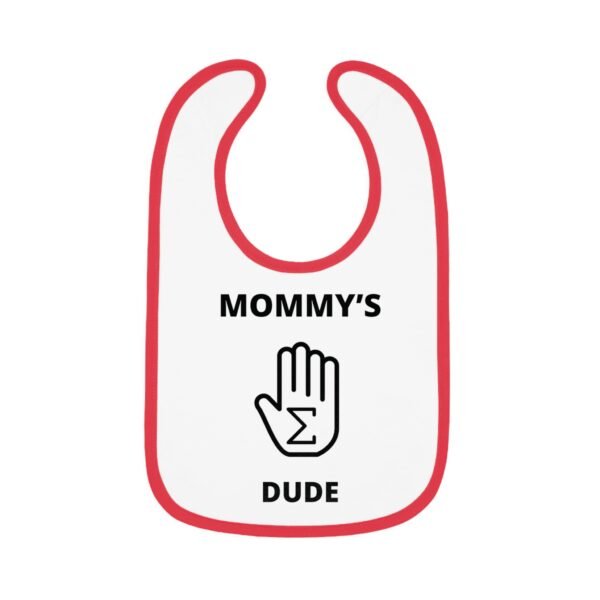 Mommy's "Hand-Sum" Dude Contrast Trim Jersey Bib - Image 5