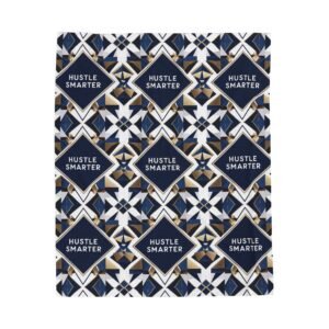 Velveteen Plush Blanket - Geometric Ambition Design - Hustle Smarter - Luxury Home Decor