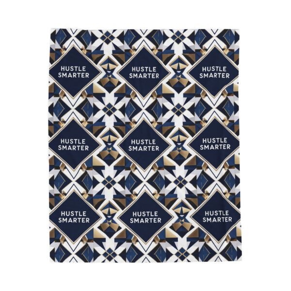 Velveteen Plush Blanket - Geometric Ambition Design - Hustle Smarter - Luxury Home Decor