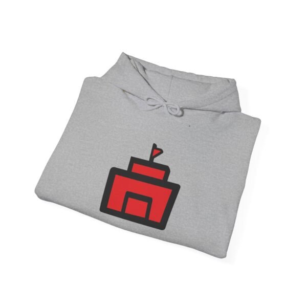 Unisex Heavy Blend Hooded Sweatshirt with Iconic Red Castle Design - Image 13