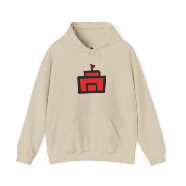 Unisex Heavy Blend Hooded Sweatshirt with Iconic Red Castle Design - Image 12
