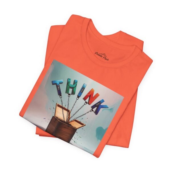 Inspirational Unisex Jersey Tee – "THINK" Graphic - Image 9