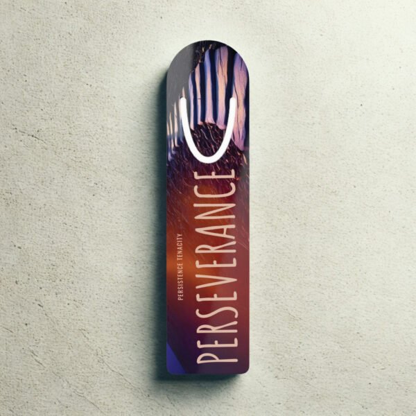 Inspirational Perseverance Bookmark - Stainless Steel Reading Companion