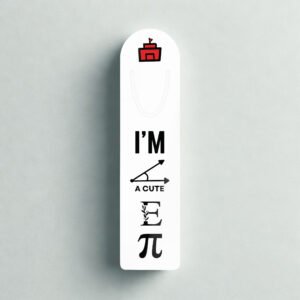 Cute Math Bookmark - I'm a Cutie Pie | Stainless Steel Page Marker