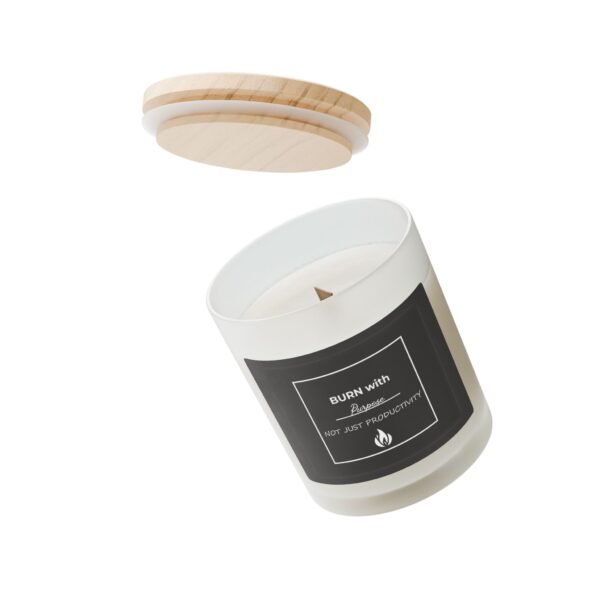 Inspirational Frosted Glass Candle - 11oz with 'BURN with Purpose' Quote - Image 18