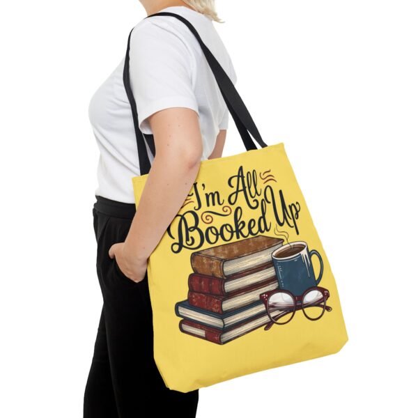 Book Lover Tote Bag - "I'm All Booked Up" - Perfect for Readers & Gift Giving - Image 4