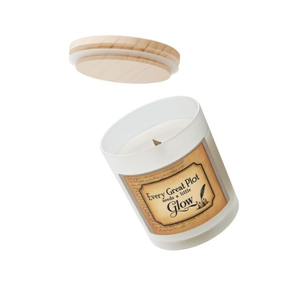Inspirational Frosted Glass Candle - "Every Great Plot Needs a Little Glow" - 11oz - Image 8