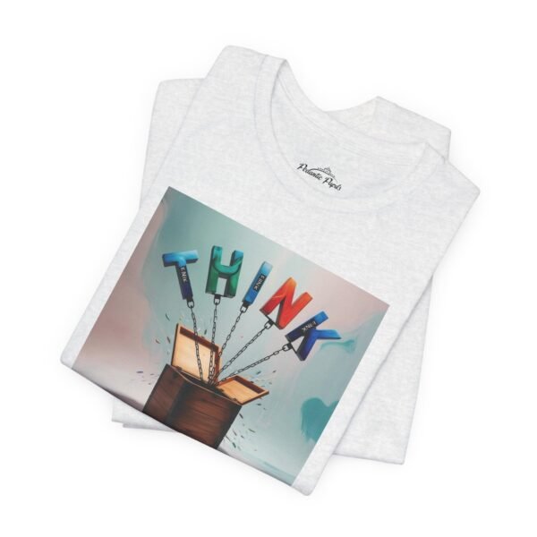 Inspirational Unisex Jersey Tee – "THINK" Graphic - Image 7