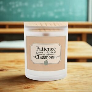 Motivational Classroom Candle - 11oz Frosted Glass