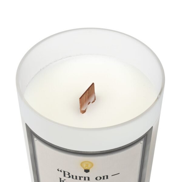 Inspirational Quote Candle - "Knowledge has no curfew" 11oz Frosted Glass - Image 15