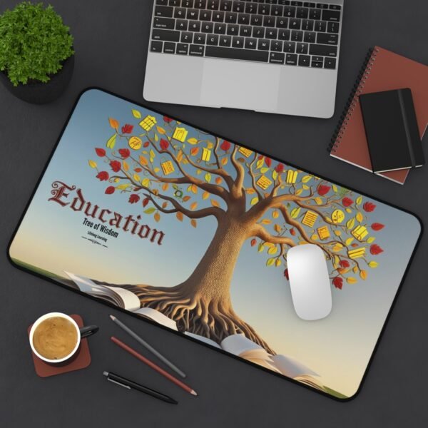 Educational Tree Desk Mat - Inspirational Office Decor for Students & Teachers