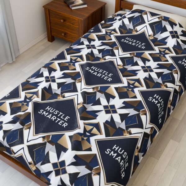 Velveteen Plush Blanket - Geometric Ambition Design - Hustle Smarter - Luxury Home Decor - Image 7