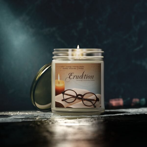 Erudition Scented Candle - Coconut Apricot Wax (4oz, 9oz) - Perfect for Learning & Relaxation - Image 64