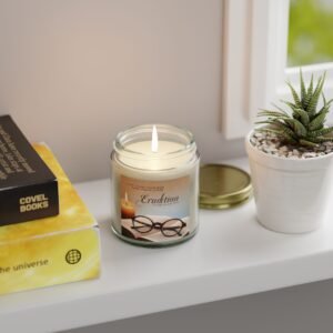 Erudition Scented Candle - Coconut Apricot Wax (4oz, 9oz) - Perfect for Learning & Relaxation