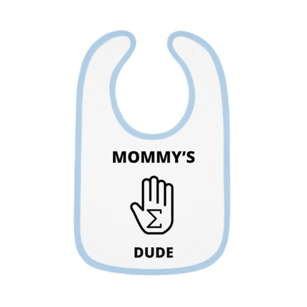 Mommy's "Hand-Sum" Dude Contrast Trim Jersey Bib - Image 3