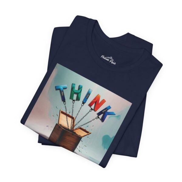 Inspirational Unisex Jersey Tee – "THINK" Graphic - Image 13