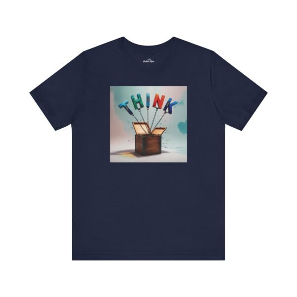 Inspirational Unisex Jersey Tee – "THINK" Graphic - Image 12