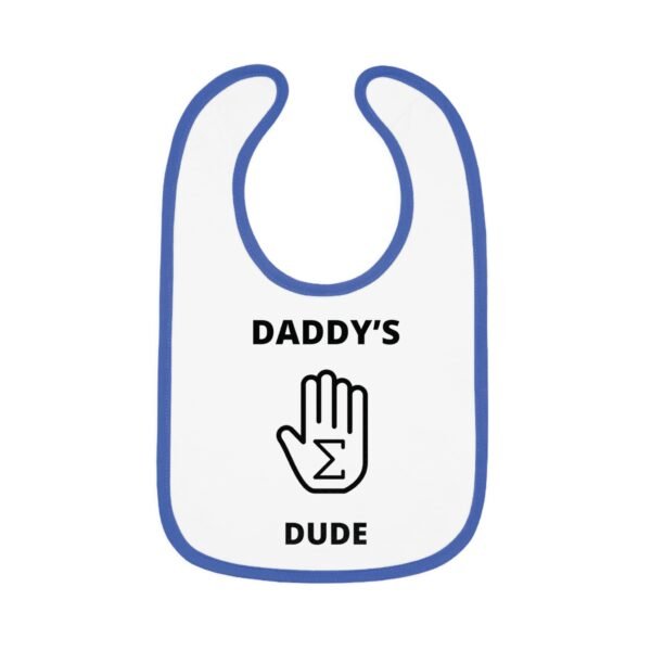 Daddy's "Hand-Sum" Dude Baby Contrast Trim Jersey Bib - Image 7