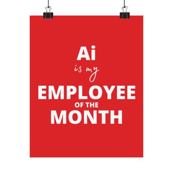 Employee of the Month Matte Poster for Office Decor