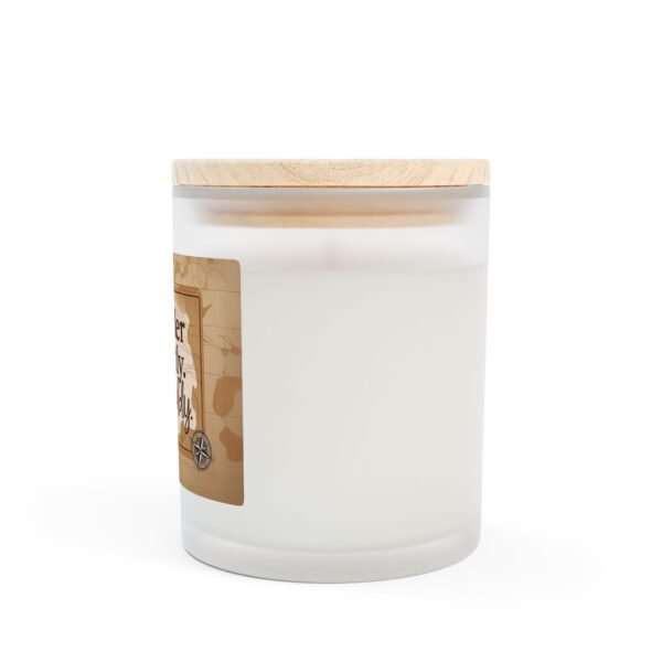 Wander Brightly Candle - 11oz Frosted Glass with Wooden Lid - Inspirational Home Decor - Image 3