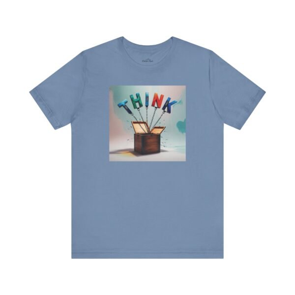 Inspirational Unisex Jersey Tee – "THINK" Graphic - Image 10