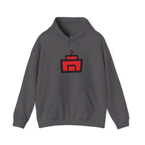 Unisex Heavy Blend Hooded Sweatshirt with Iconic Red Castle Design - Image 18