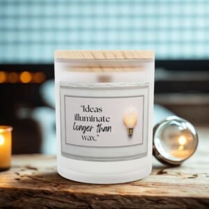 Inspirational Frosted Glass Candle - 11oz | Perfect Gift for Home Décor & Relaxation