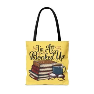 Book Lover Tote Bag - "I'm All Booked Up" - Perfect for Readers & Gift Giving