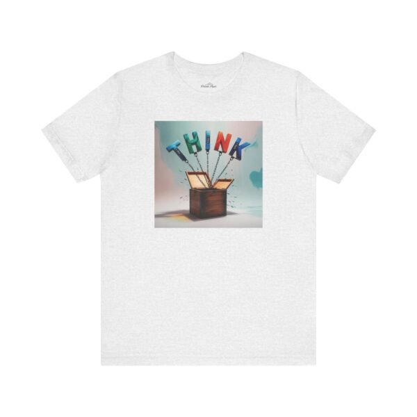 Inspirational Unisex Jersey Tee – "THINK" Graphic - Image 6