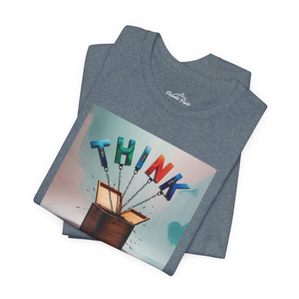 Inspirational Unisex Jersey Tee – "THINK" Graphic - Image 3