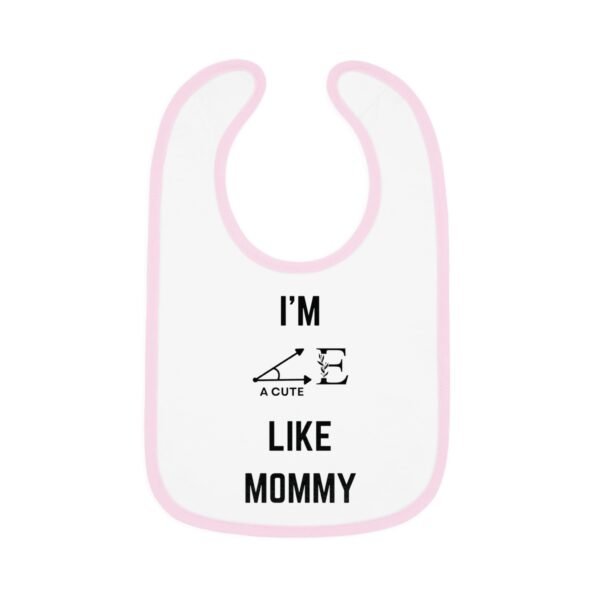 "A Cutie" - Mommy's Little Helper Bib - Baby Jersey Bib with Contrast Trim - Image 2