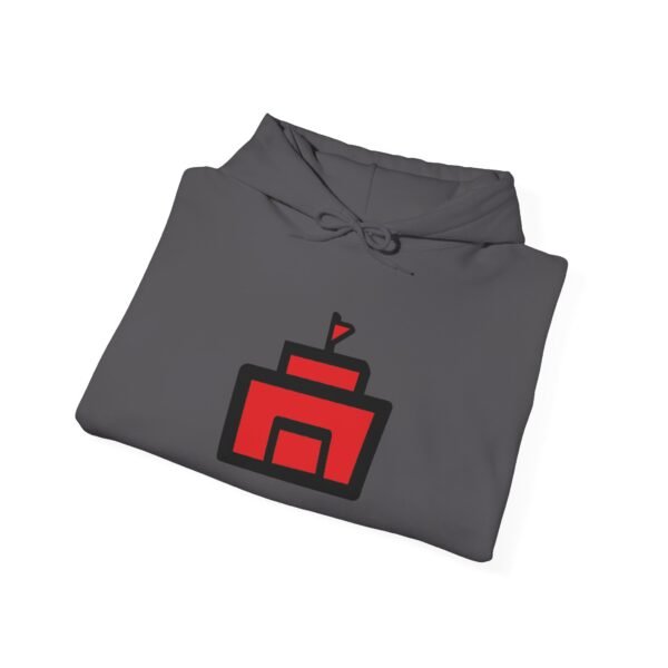 Unisex Heavy Blend Hooded Sweatshirt with Iconic Red Castle Design - Image 16
