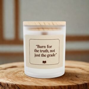 Inspirational Frosted Glass Candle | 11oz | Motivational Gift for Teachers, Students, Home Decor, Relaxation, Self-Care