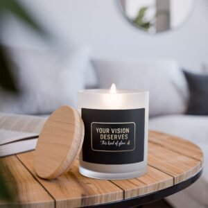 Frosted Glass Candle - Your Vision Deserves This Kind of Glow, 11oz